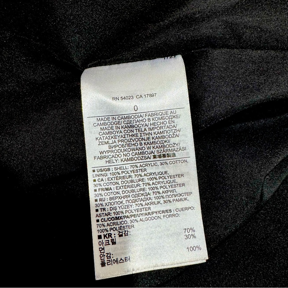 Banana Republic Grey Tweed Diagonal Zip Mini Skirt Size 0 - Picture 9 of 10